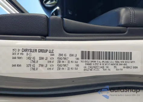 2012 Jeep Grand Cherokee Laredo из США, поврежденный, VIN 1C4RJFAG2CC114426